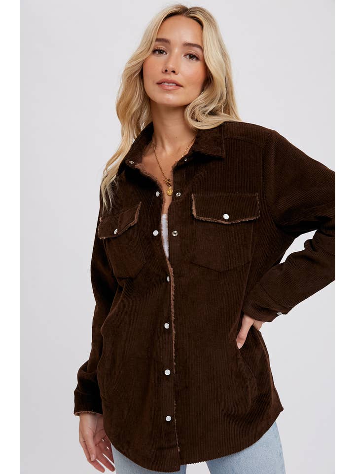 Bluivy - Wholesale Jacket - Women's - CORDUROY SHERPA-LINED JACKET35