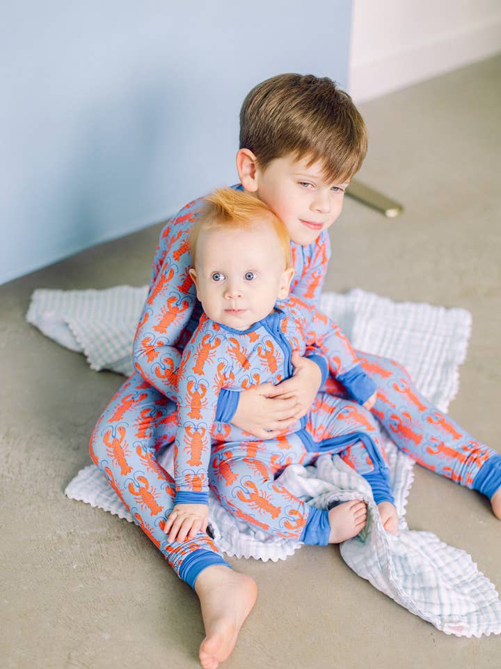 Poppy Kids Co - Wholesale Jumpsuit - Baby - Lobster Premium Zipper Romper2