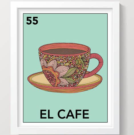 Valentina Harper - Wholesale Art Print - El Cafe - Mexican Lottery style0
