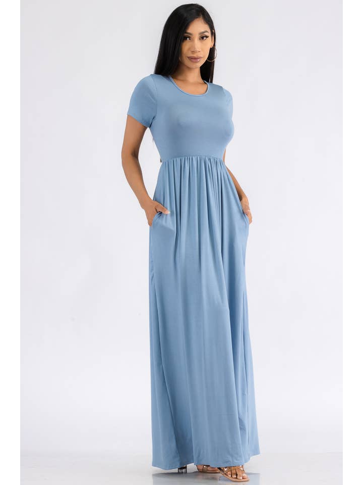 H&H Fashion Inc. - Wholesale Dress - Women's - HH464X-SL - Short Sleeve Maxi Dress