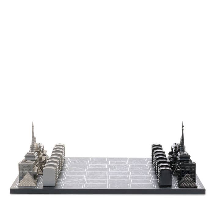 Skyline Chess - Wholesale Board Game - Stainless Steel Paris Edition - Skyline Chess Set