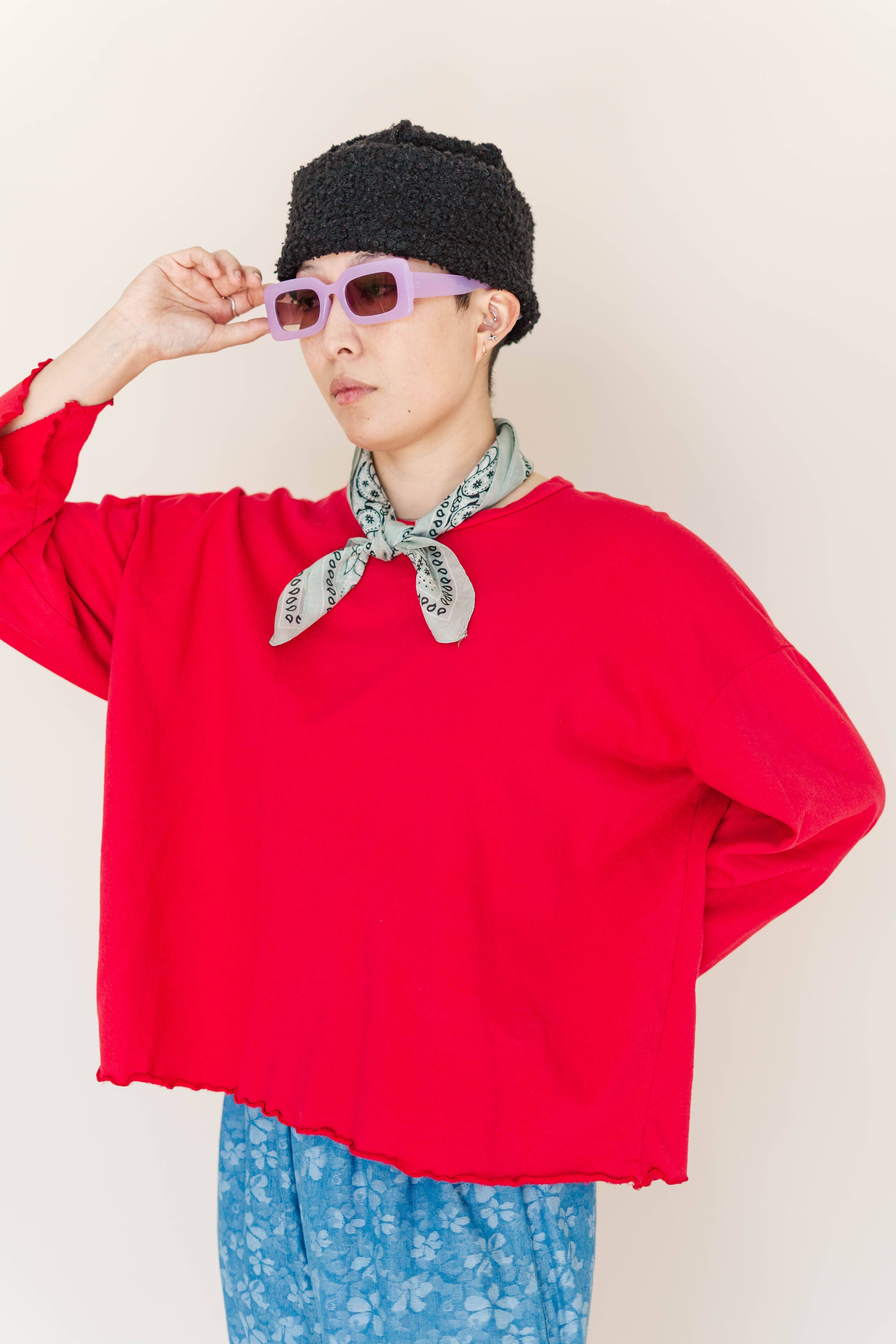 Nettle Studios - Wholesale Sweatshirt - Unisex - Size Inclusive Plus Size Gender Neutral Red Sweatshirt Tee6