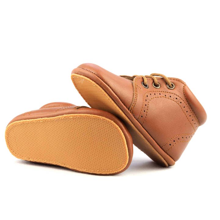 marron Bottes bébé en cuir marron en vente sur Faire3