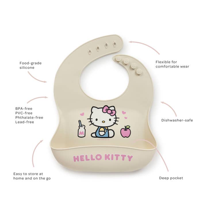 JuJuBe - Wholesale Bib - Baby - Hello Kitty® × JuJuBe Pink Silicone Bibs 3