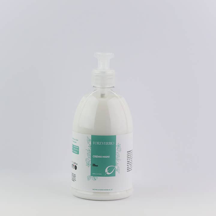 Foreverbio - Vente Crèmes/lotions pour les mains - Crème pour les mains bio 500ML riche en huile d'olive ; Fabriqué en Italie