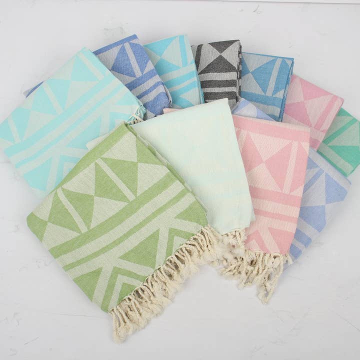 Mandala Pattern Turkish Towel, Jacquard Woven Hammam Towel for wholesale by HERLOOM TOWELS