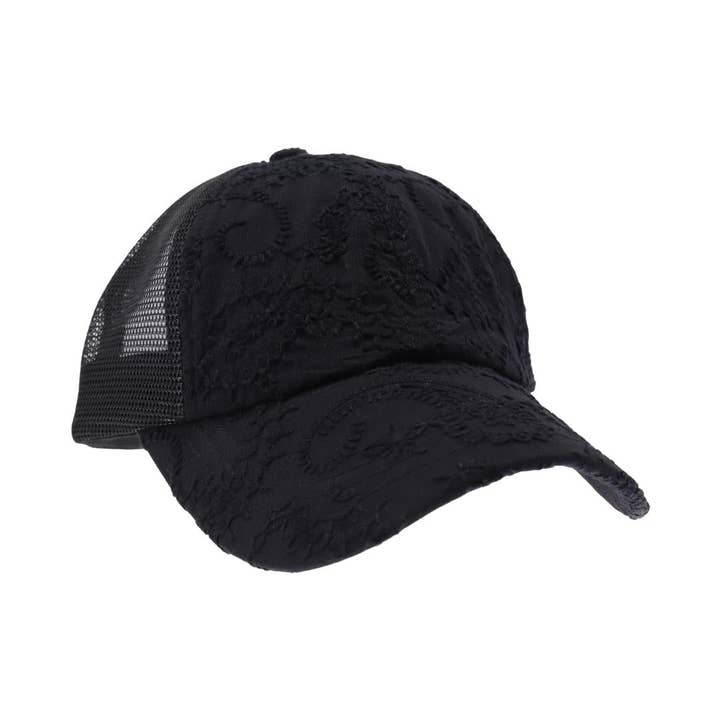 C.C Beanie - Wholesale Ponytail Cap - Women's - Embroidery Stitch Criss Cross High Pony C.C Ball Cap BT1013