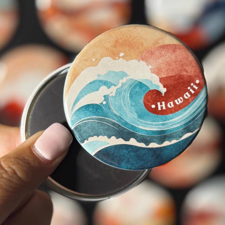 Aimant de l'État d'Hawaï | Couleurs tropicales | Style bohème pour la vente par Tieu Magnetic