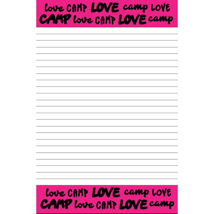 LOVE CAMP Blank Stationery with Envelopes & Pen for wholesale by Sunny Marshmallow