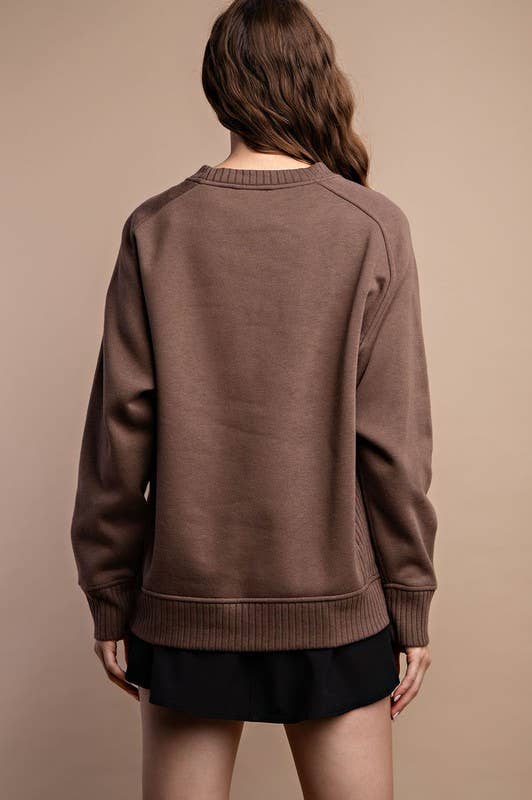 Sunday Morning – Sweatshirt - Mulher por atacado – T9797PL37 Plus Size Gola redonda Sweatshirt Francesa Terry10