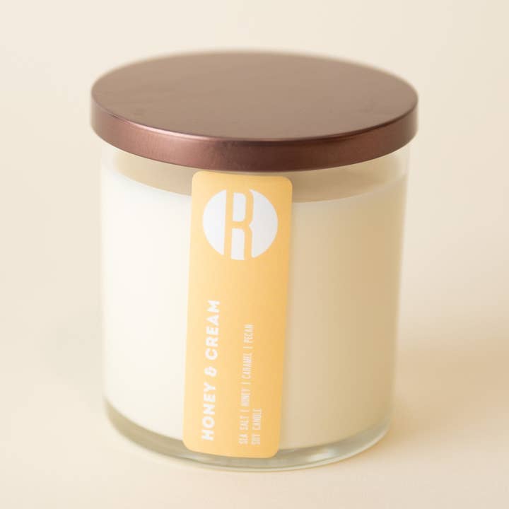 Honey & Cream Soy Candle for wholesale by RePete Candles