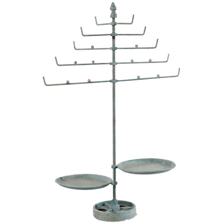 14x6.5x24.4" Verdigris Metal Tiered Display Stand for wholesale by A&B Home Group Inc.