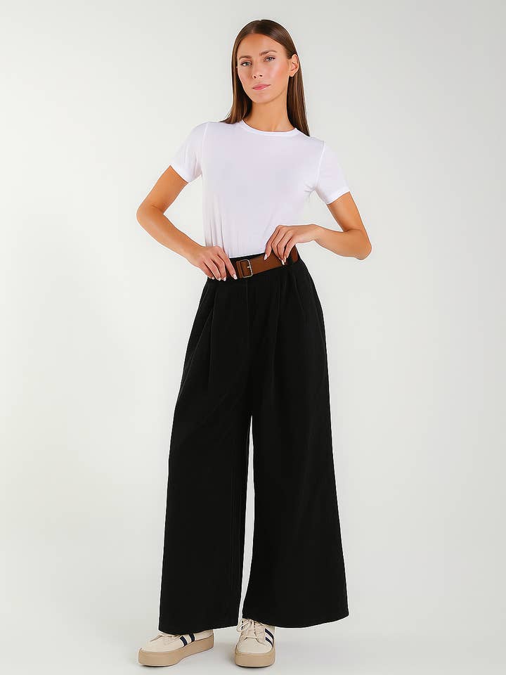 TAMBA - Wholesale Pants - Women's - Culotte pants made of baby corduroy8