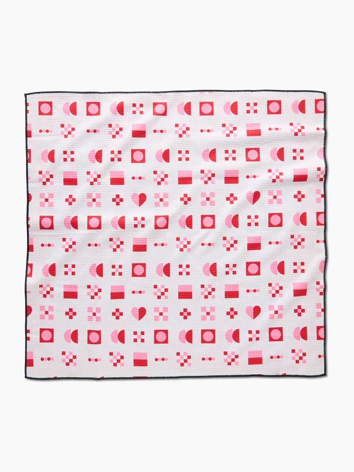 Heart Quilt Dog Towel for wholesale by Geometry