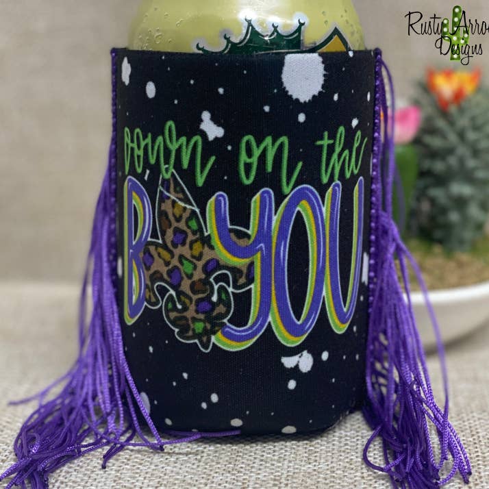 Regular Down on the Bayou Fringe Koozie for wholesale by RAD Wholesale
