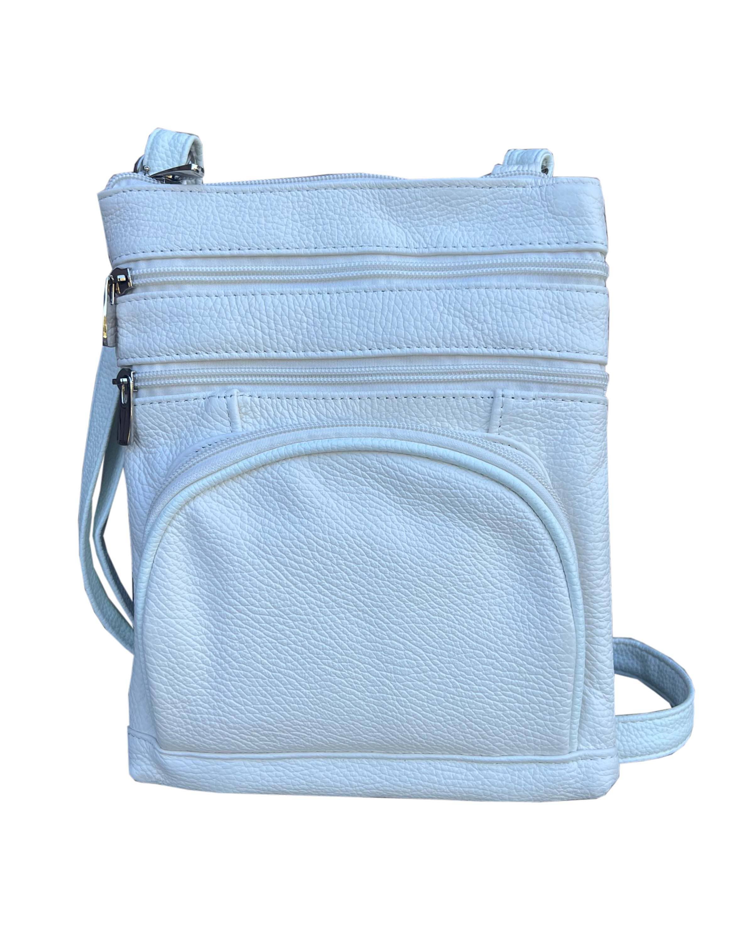 Roma Leathers, Inc. - Wholesale Crossbody Bag - Women's - RM004L Cowhide leather Crossbody with phone pocket back side16