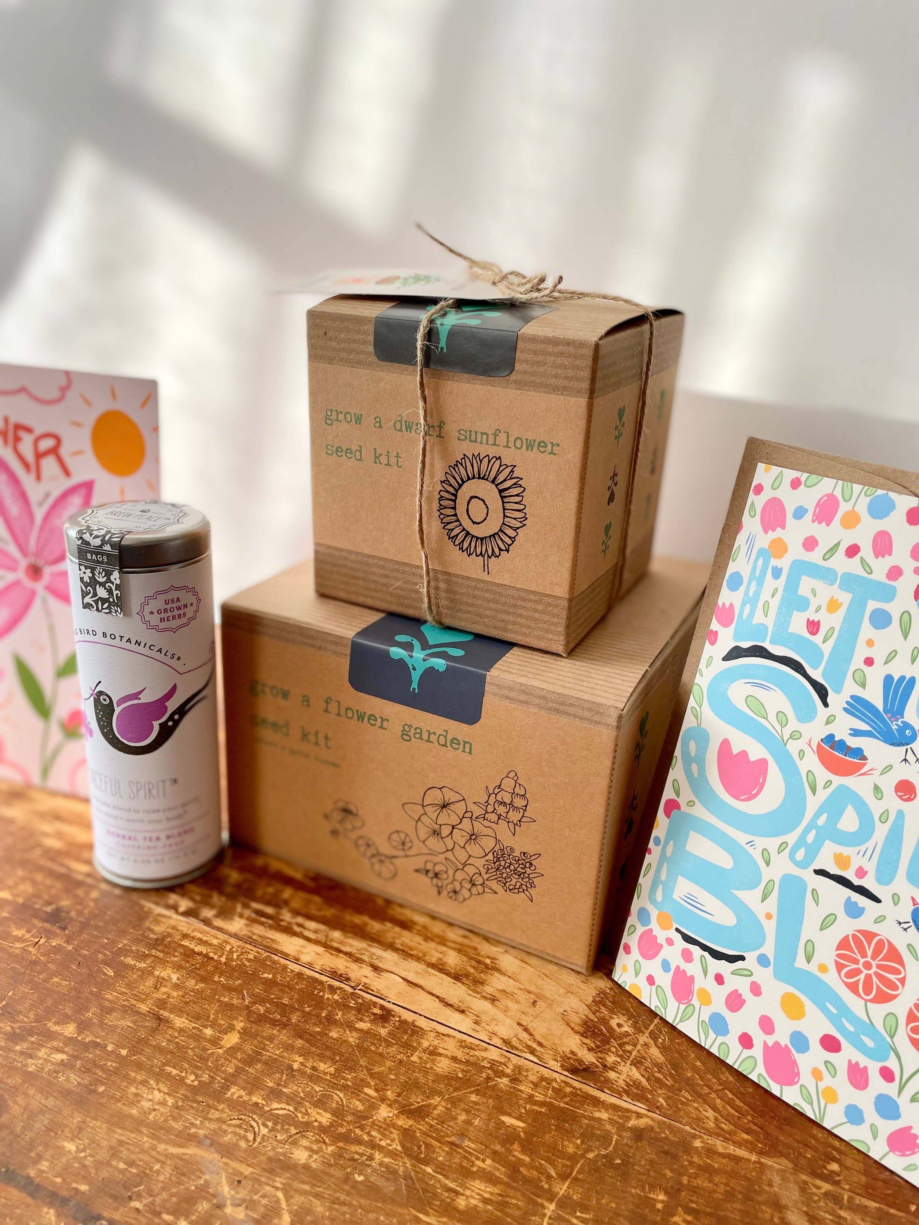 UpRoot Design Studio - Wholesale Plant seeds - "Blooming Wellness" Sunflower Garden Gift Box (Grow & Bloom)2