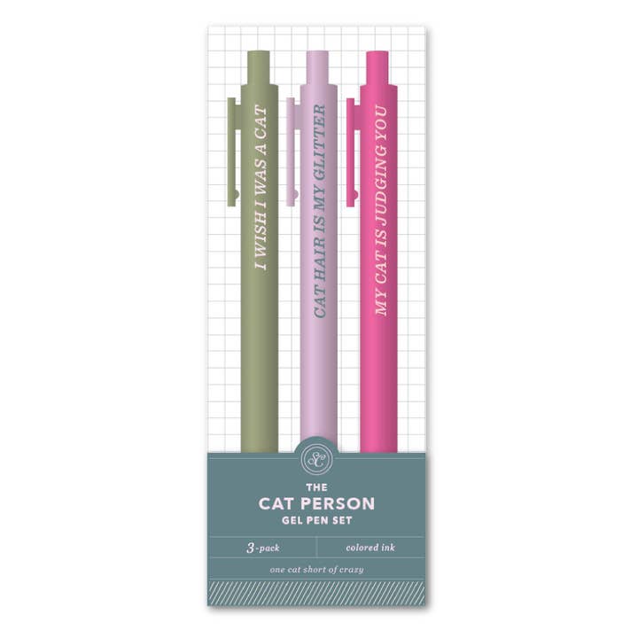 Das Gelstift-Set "Cat Person" für den Großhandel von Studio Calico