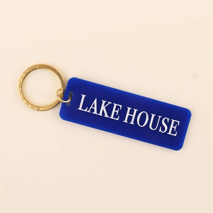 Lake House Rectangle Keychain for wholesale by Freshwater Curated Goods