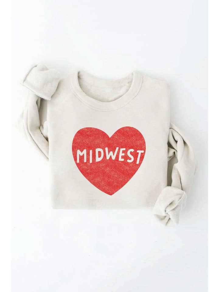 OAT COLLECTIVE - Vendita all'ingrosso Felpa stampata - Donna - Felpa con stampa MIDWEST HEART5