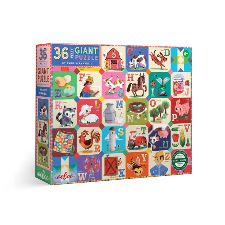 My Farm Alphabet 36 Piece Giant Puzzle for wholesale by eeBoo