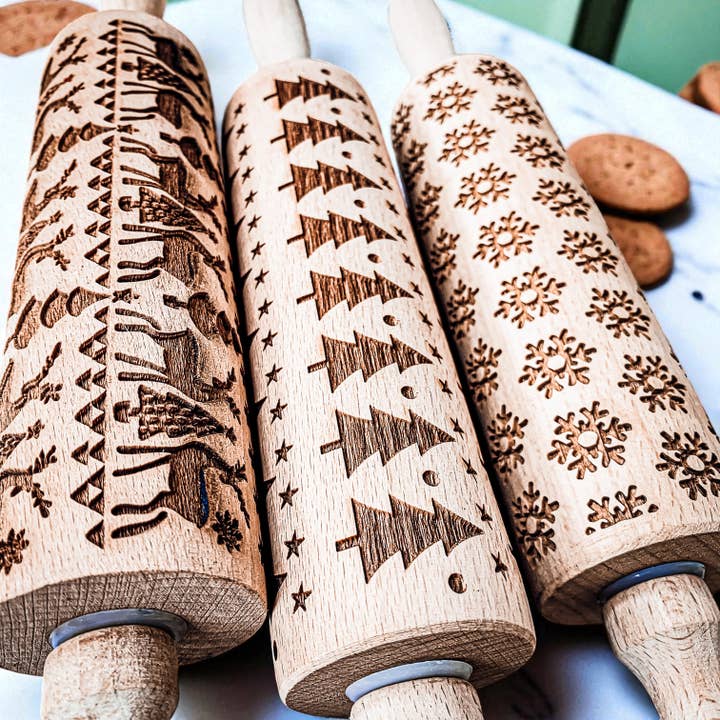 Gia Roma - Wholesale Rolling Pin - Christmas Cookie Cutter Baking Gift Set Wooden Rolling Pins 49