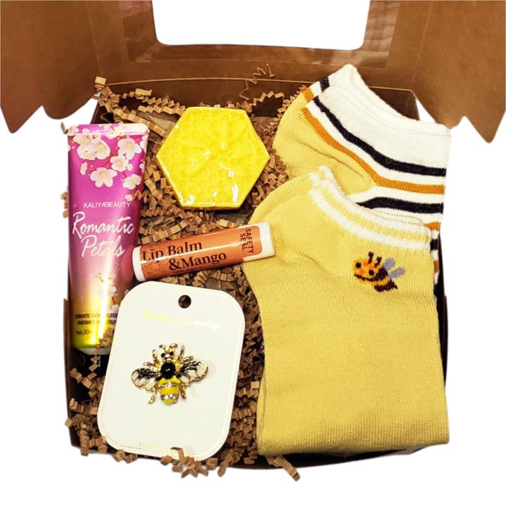 5pc Bee-themed gift for women and teens - Sunshine gift box for wholesale by My Nana's Gifts