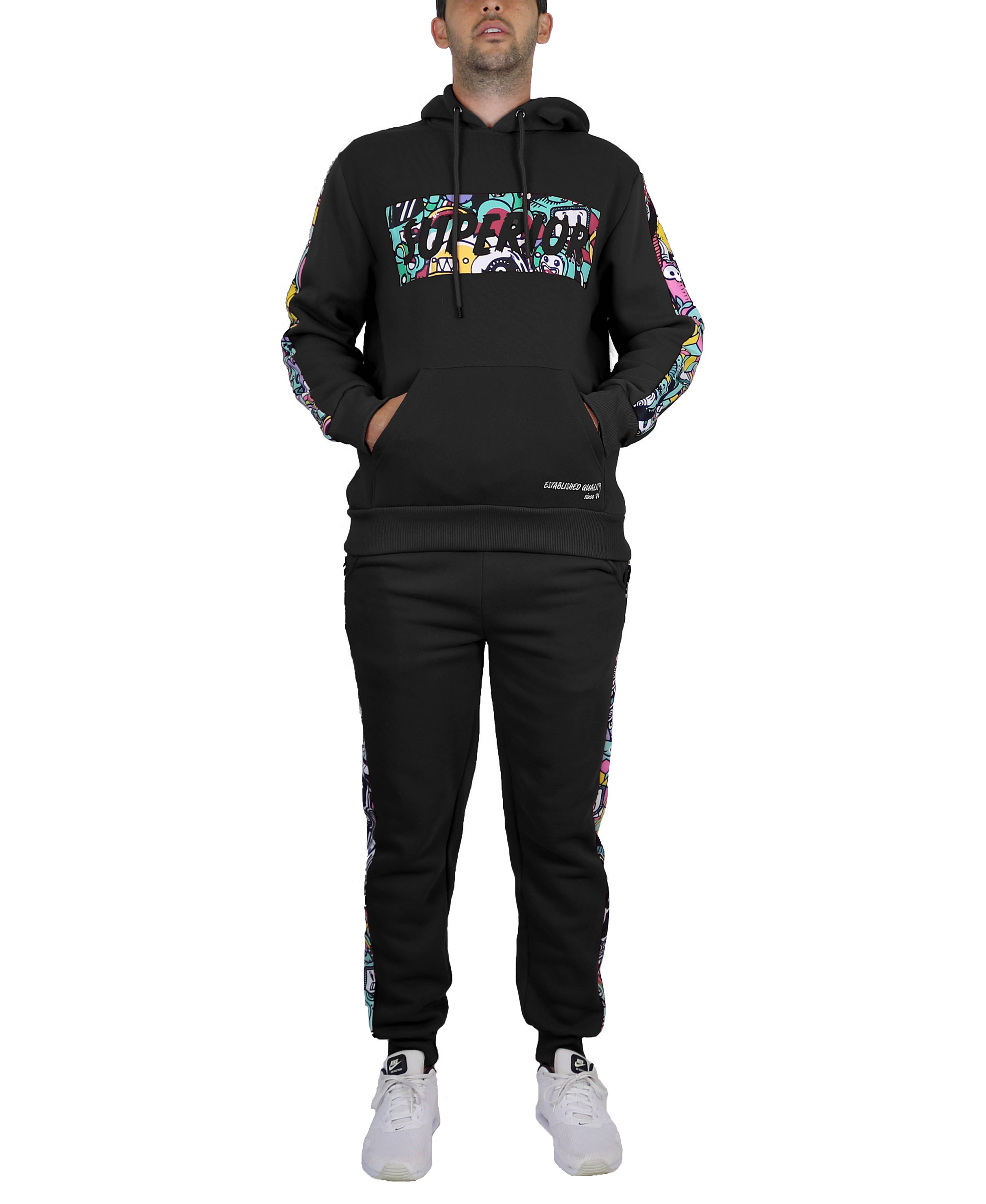 Galaxy By Harvic - Wholesale Lounge Set - Men's - Men's Fleece Hoodie & Jogger Set - SUPERIOR0