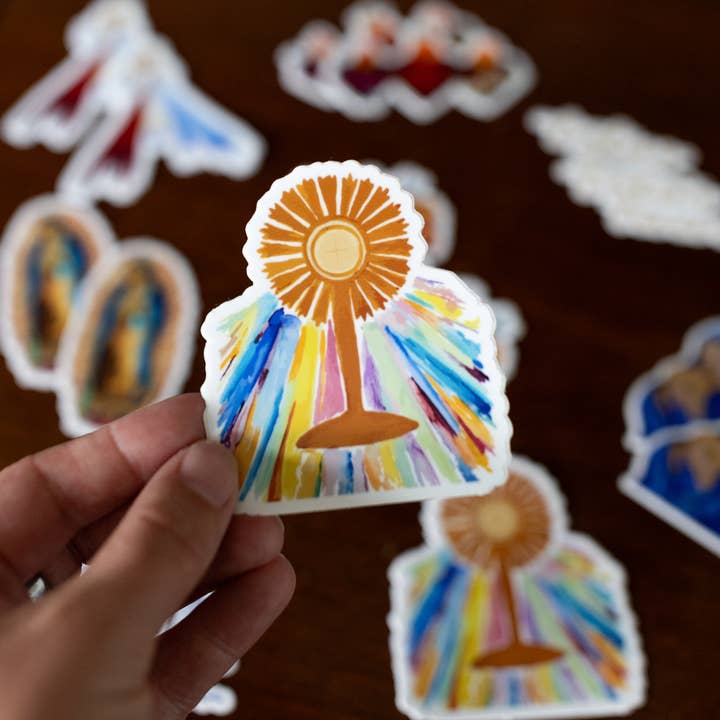 Elisa M Torres - Artist & Designer - Wholesale Sticker - Monstrance Sticker1