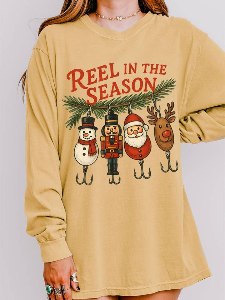 Wholesale Accessory Market - Wholesale Tunic - Women's - Reel In The Season Comfort Colors Heavyweight Long Sleeve T-Shirt4