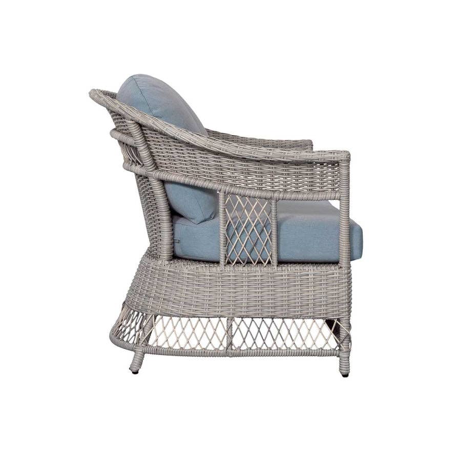 Light Blue Shell 4-Piece Wicker Sofa Set for wholesale on Faire14