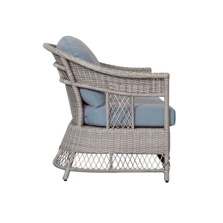 Light Blue Shell 4-Piece Wicker Sofa Set for wholesale on Faire14