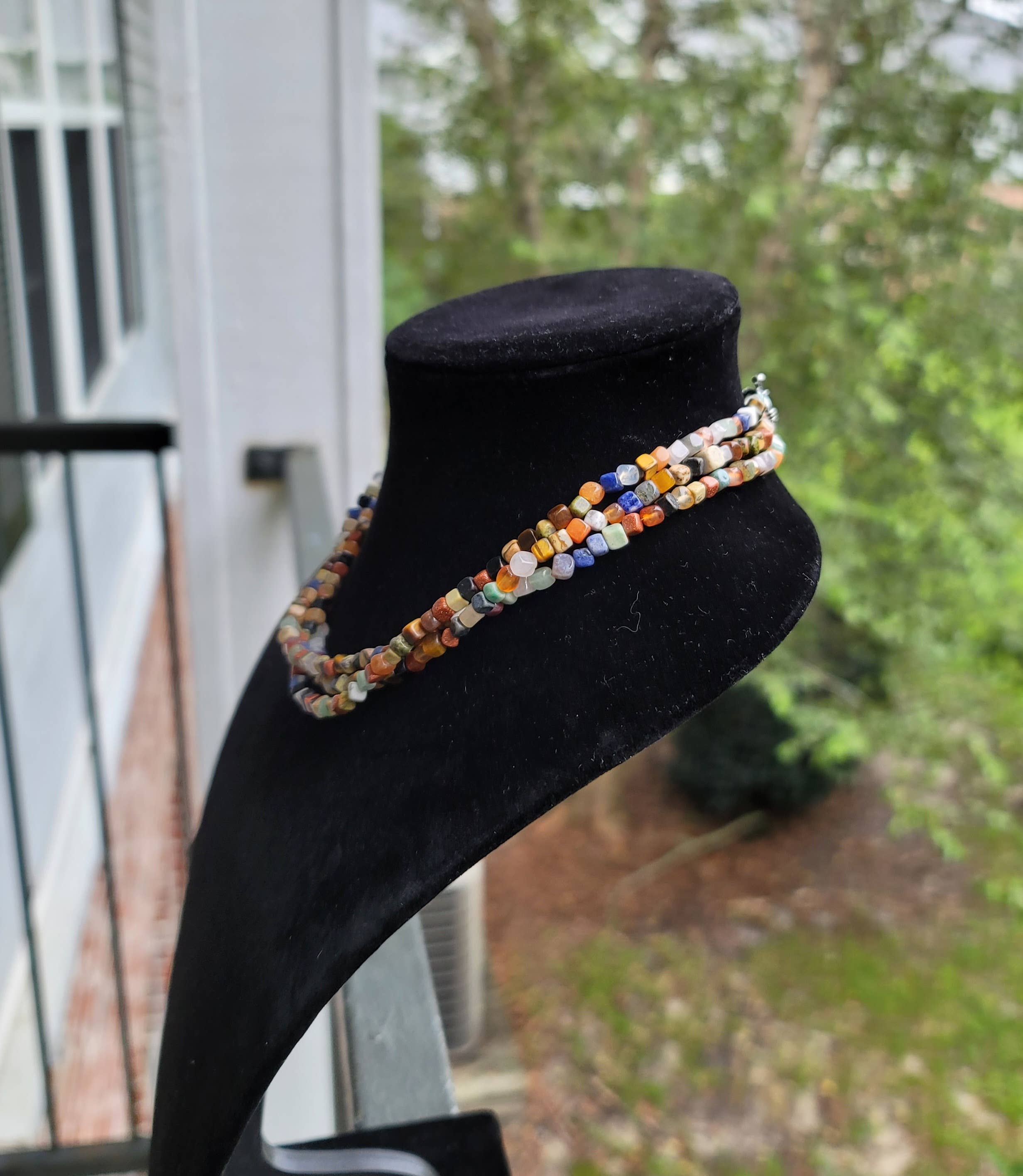 Horse Spirit Studio - Wholesale Choker/Collar - Natural gemstones 3 strand choker Native Southwest handmade 6
