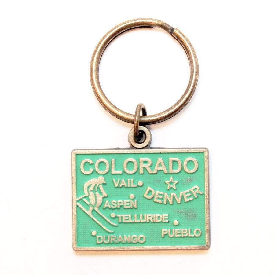 Gleeful Peacock - Wholesale Keychain - Unisex - Colorado Keychain - High Quality Thick Metal State Love2
