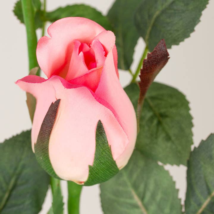 Factory Direct Craft - Wholesale Artificial flowers - 16" Real Touch Princess Mary Rose Bud Stem - Select Color