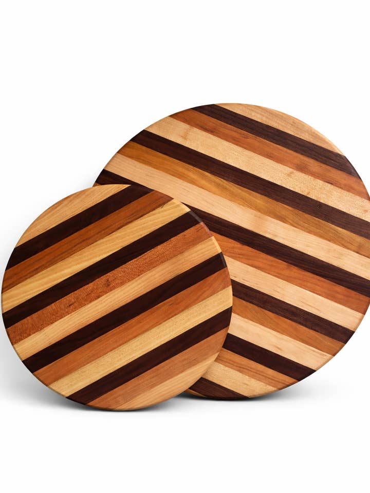 BONDED WOOD LAZY SUSAN | HANDMADE | MULTIPLE SIZES for wholesale by THE RILEY/LAND COLLECTION