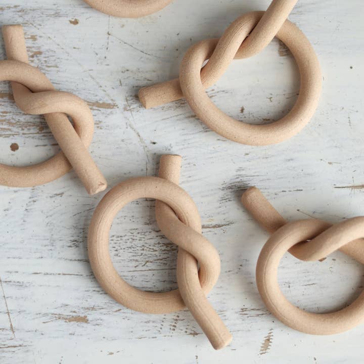 Gravesco Pottery - Wholesale Napkin Ring - Knot Napkin Ring | Rustic Modern Handmade ceramic3