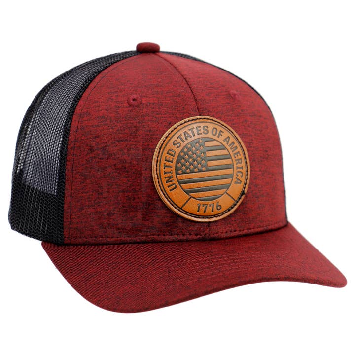 Cap Zone – boné - Unissexo por atacado – 1776 Patch Bandeira dos EUA Melange Chapéu Camionista11