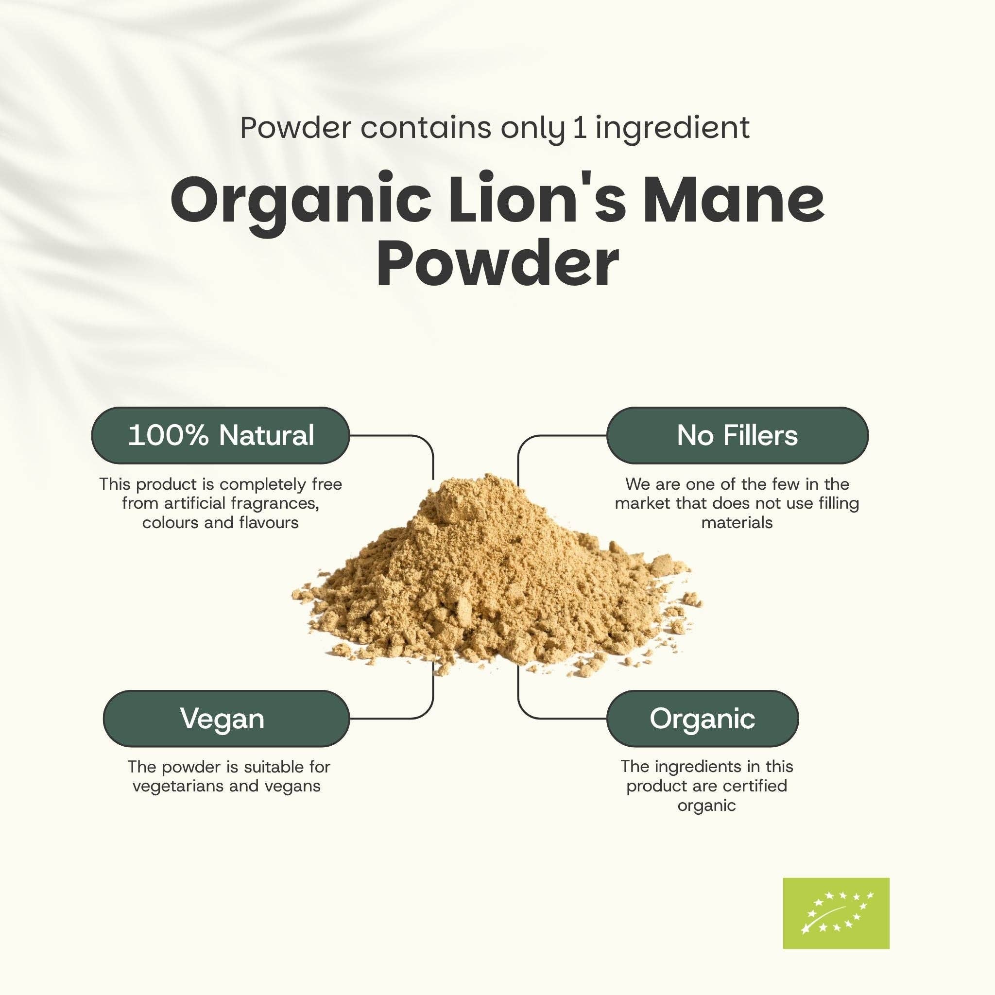 Cupplement b.v. - Wholesale Protein/Superfood Powder - Lion's Mane Powder Organic  60 Grams2