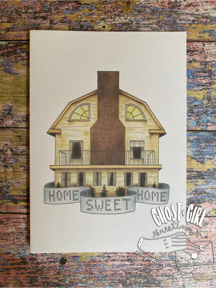 Cartão de Saudação: Home Sweet Home por atacado de Ghost Girl Greetings