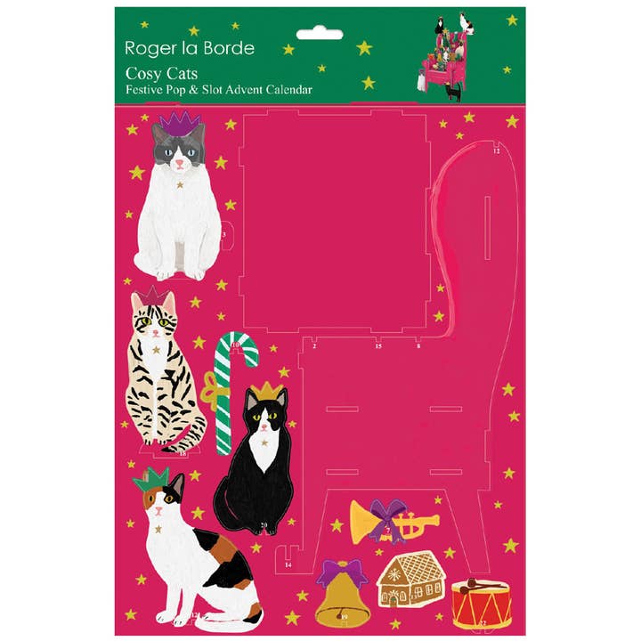 Roger La Borde – wholesale Advent calendar – Cosy Cats Large 3D Pop & Slot Advent Calendar - POPAL 6054