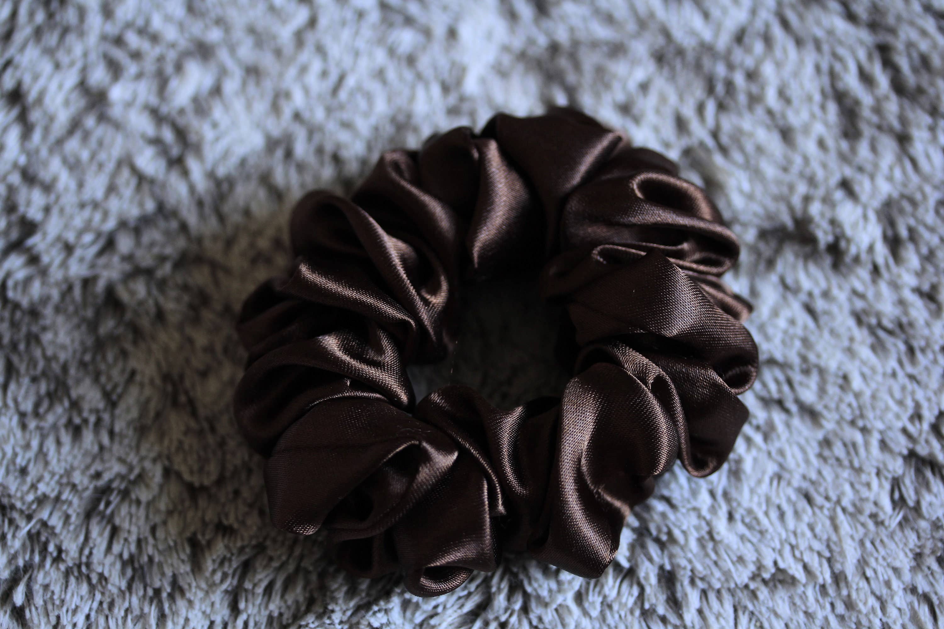Esmée AccessoriesNco - Wholesale Scrunchie - Women's - Warm Brown Satin Scrunchie - CLEMENCE Standard1