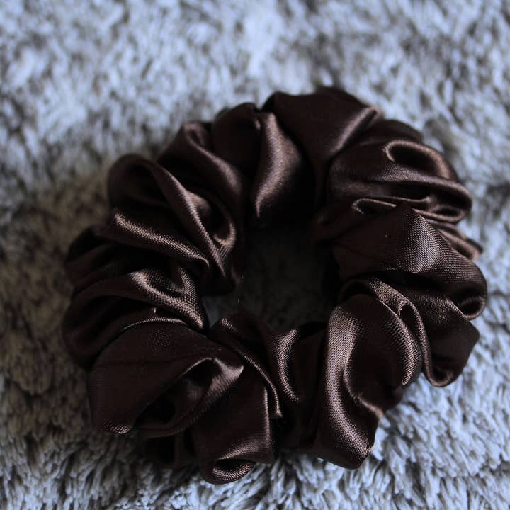 Esmée AccessoriesNco - Vente Chouchou – femme - Chouchou en satin Marron Chaud - CLEMENCE Standard1