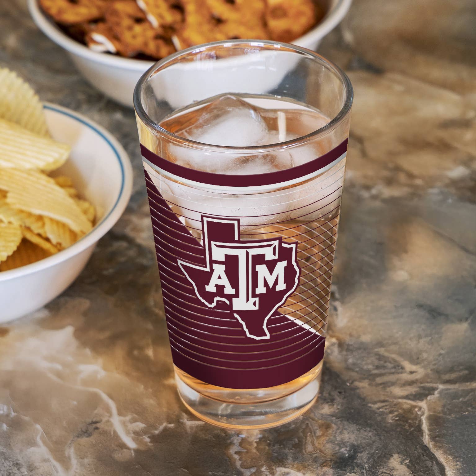 Rico Industries - Vente Verre/chope à bière - Verre à pinte 16 oz NCAA Texas A&M Aggies2