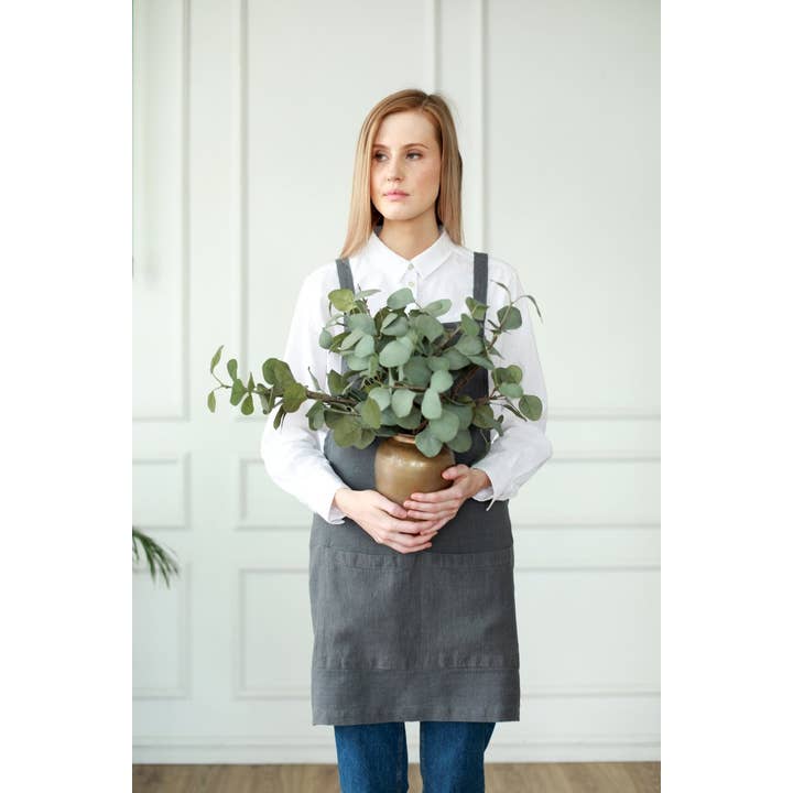 Linen Way Inc. - Wholesale Apron - Catalina Linen Apron — Available in 11 Colors1