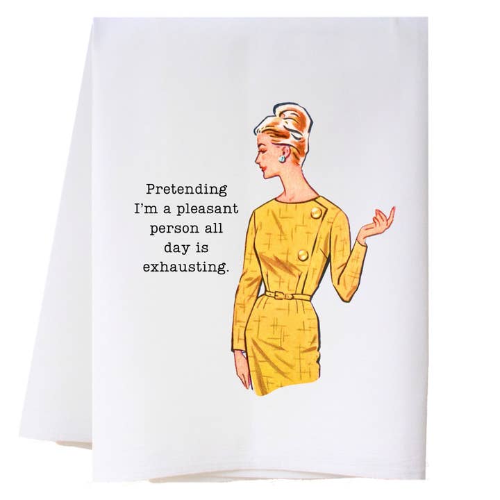 Cora & Pate - Wholesale Tea Towel - Pleasant Person Kitchen Towel