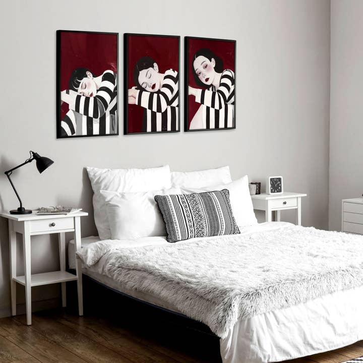 Wall Hangings For Bedroom | Set of 3 Women Art Prints for wholesale by About Wall Art