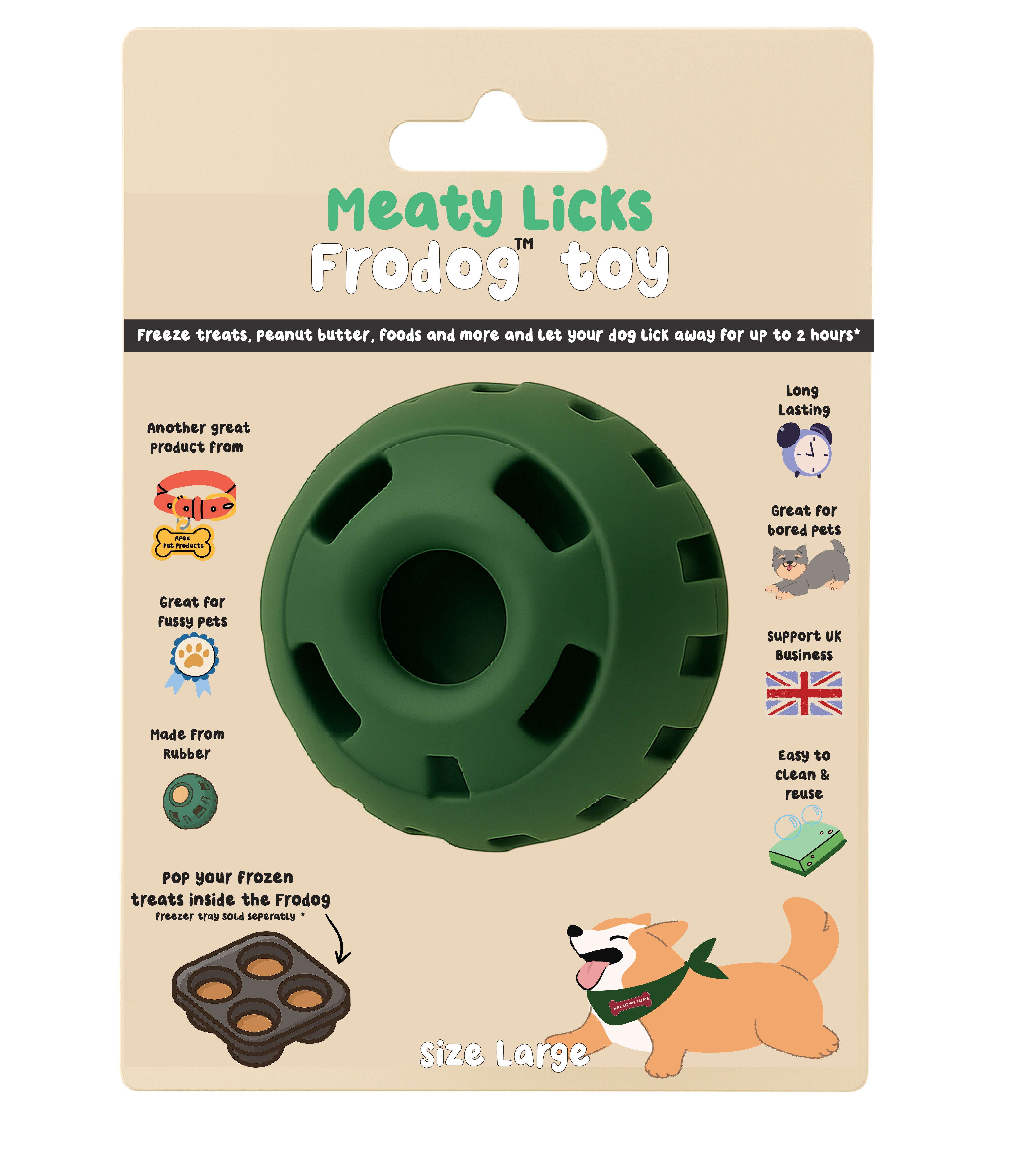 Apex Pet Products (Meaty Bubbles) - Wholesale Speeltje - Hond - FRODOG™ door Meaty Licks - verrijkings-speeltje voor honden1