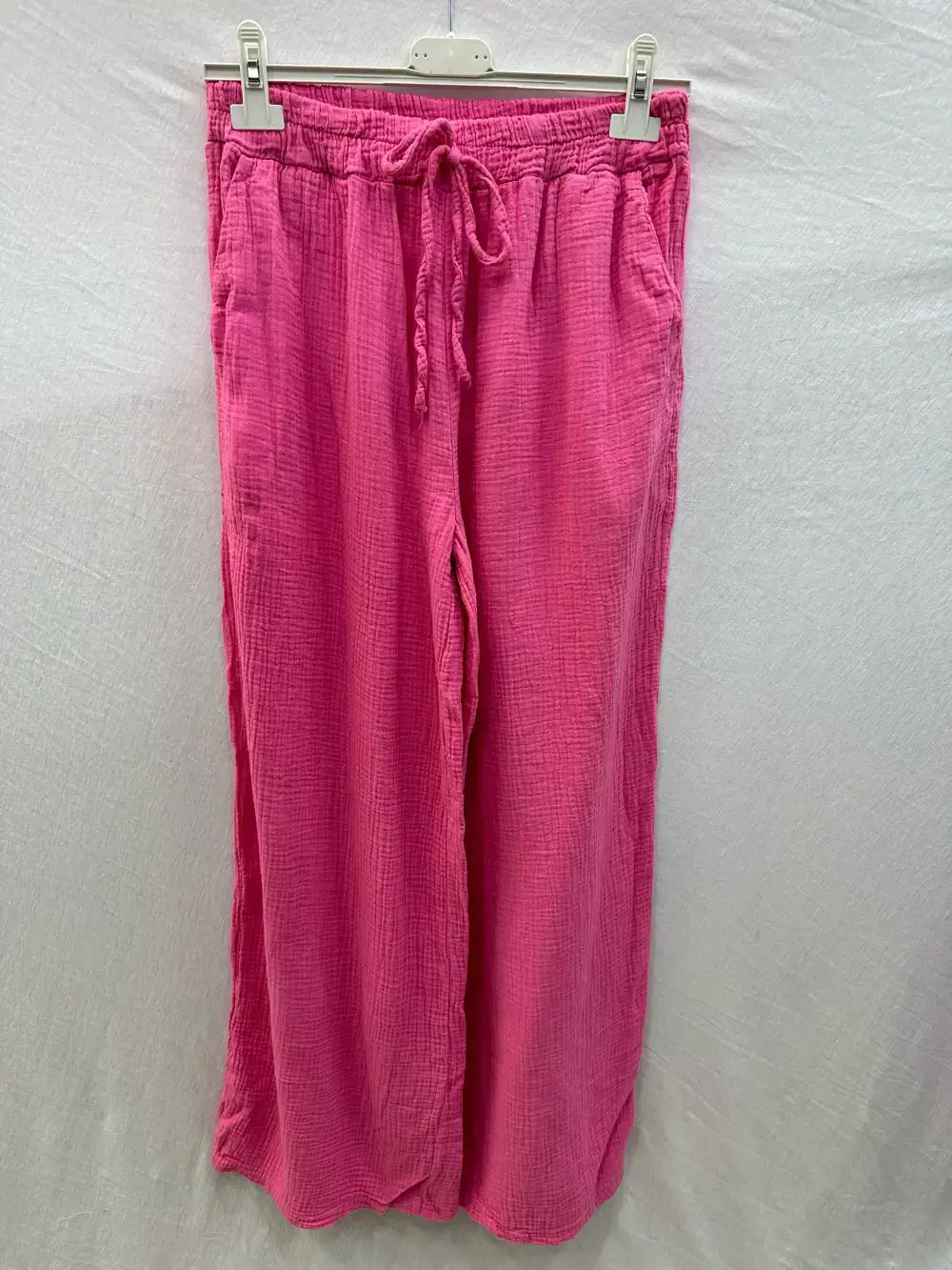 Mimi & Gogo - Wholesale Pants - Women's - Cotton gauze pants with pockets @5375_PGazePoches4