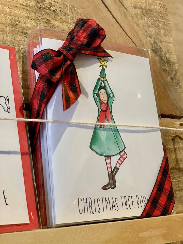 Slow Poke Press - Wholesale Kerstkaartje - Set kerstkaarten van Yoga Friends - Kerstmis met yogathema6